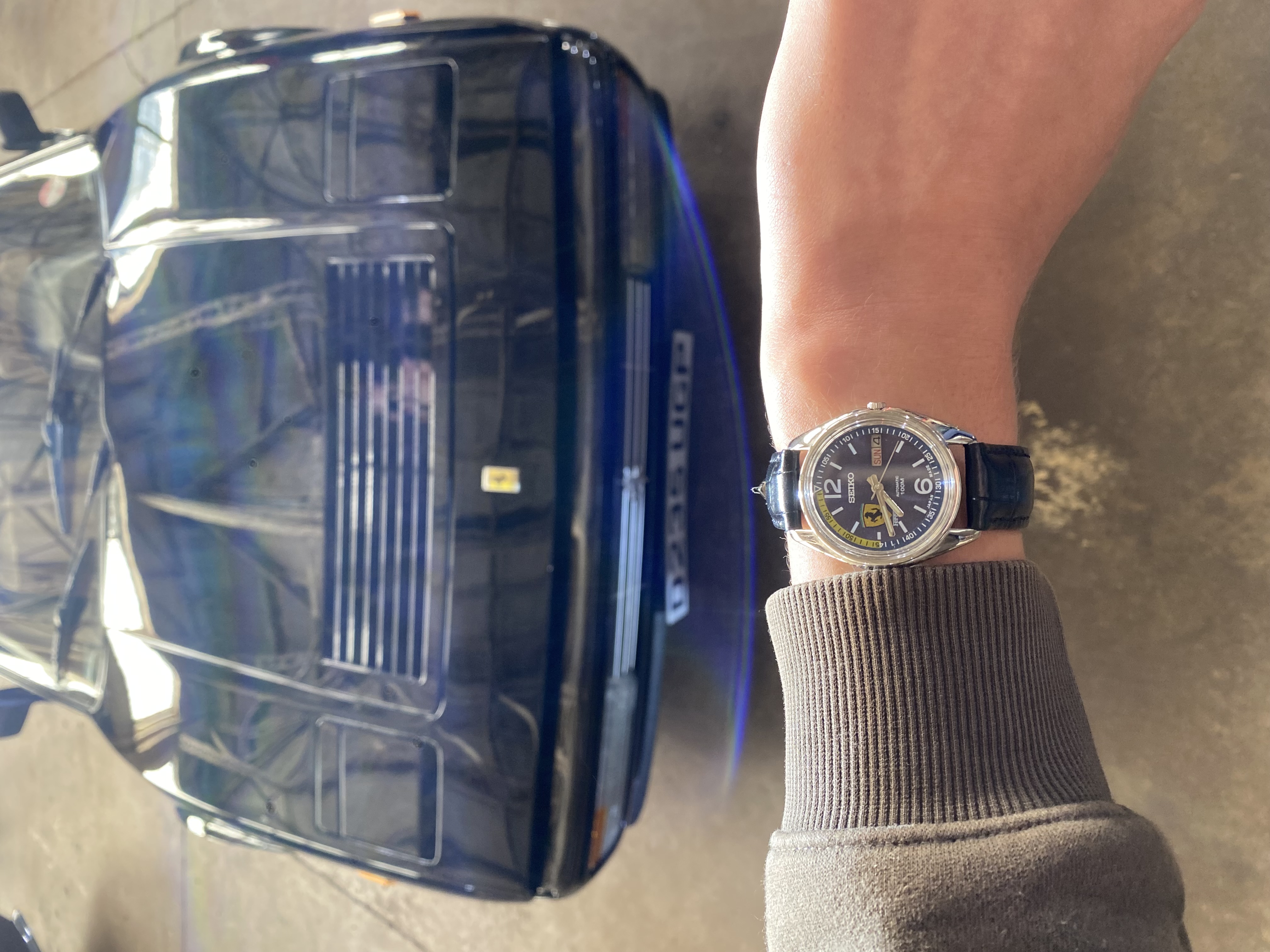*Restored* Vintage Seiko 5 automatic day/date custom Ferarri dial! (35mm) Rebuilt, serviced.